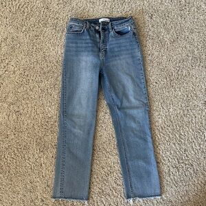 Stylish Blue Straight Leg Women's Jeans